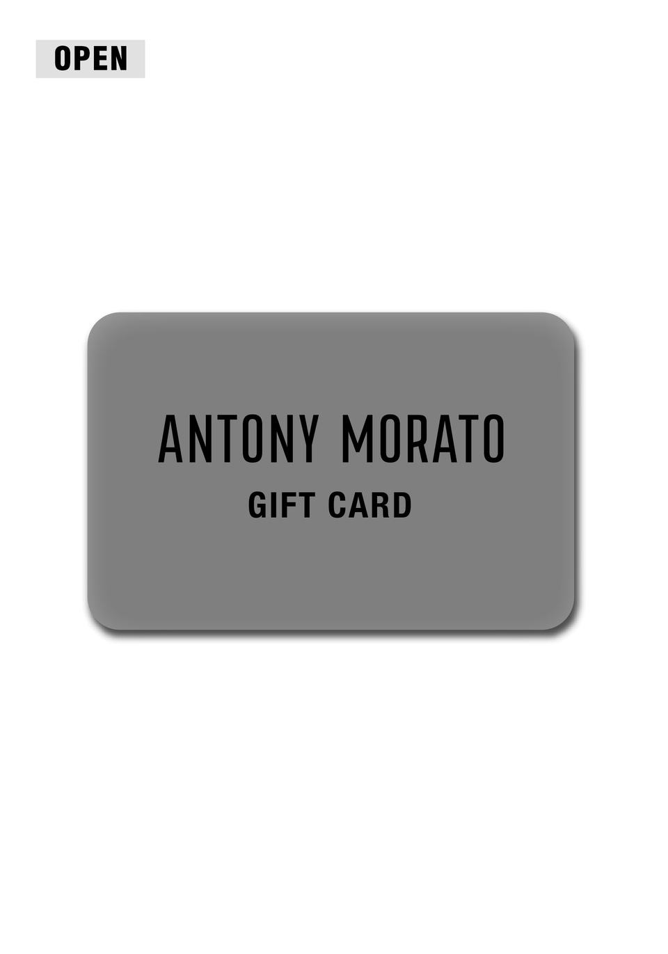 Gift Card Open - Antony Morato Online Shop
