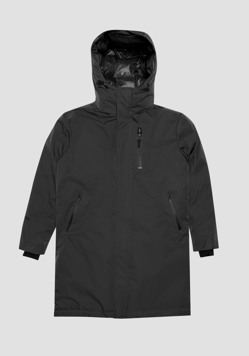 REGULAR FIT JACKET WITH HOOD IN TECHNICAL FABRIC WITH ECO-SUSTAINABLE PADDING - Antony Morato Online Shop