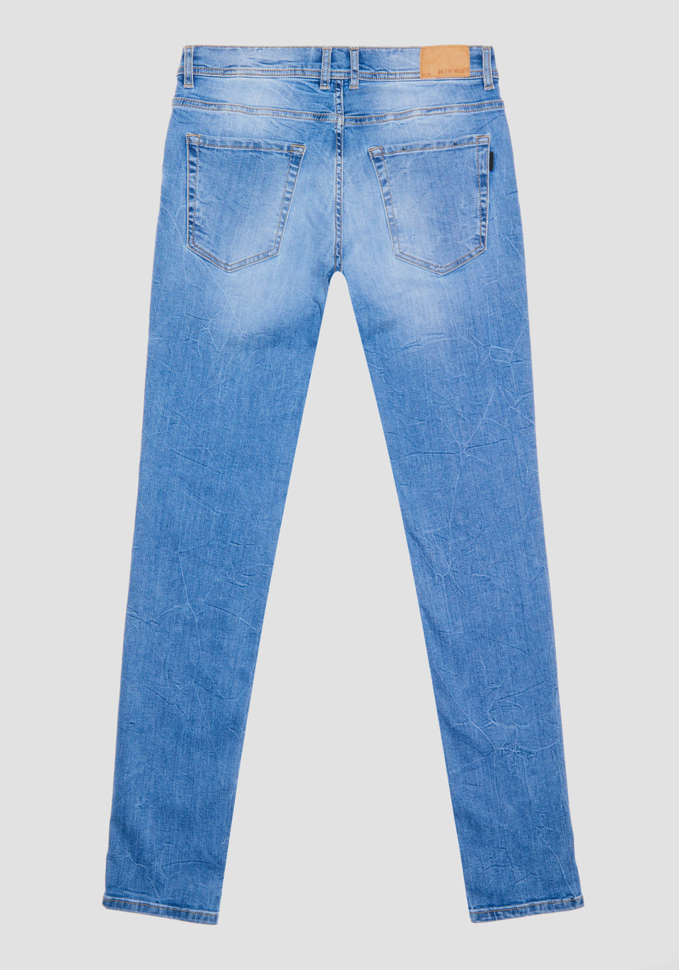 "GILMOUR" SUPER SKINNY FIT JEANS IN STRETCH DENIM BLEND WITH LIGHT BLEACHED EFFECT WASH - Antony Morato Online Shop