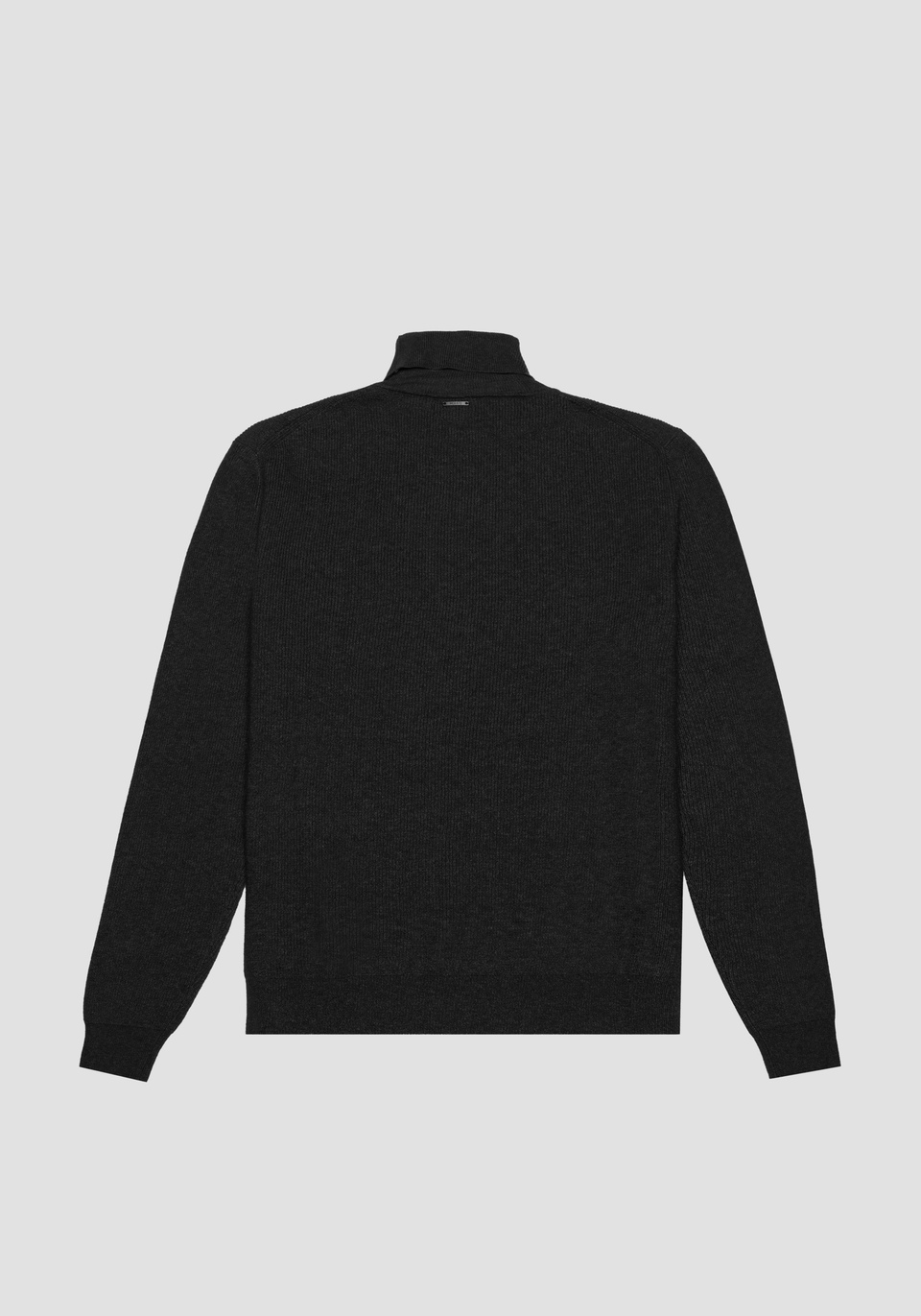 SLIM FIT MOCK POLO NECK IN A WOOL AND COTTON BLEND YARN | Antony Morato