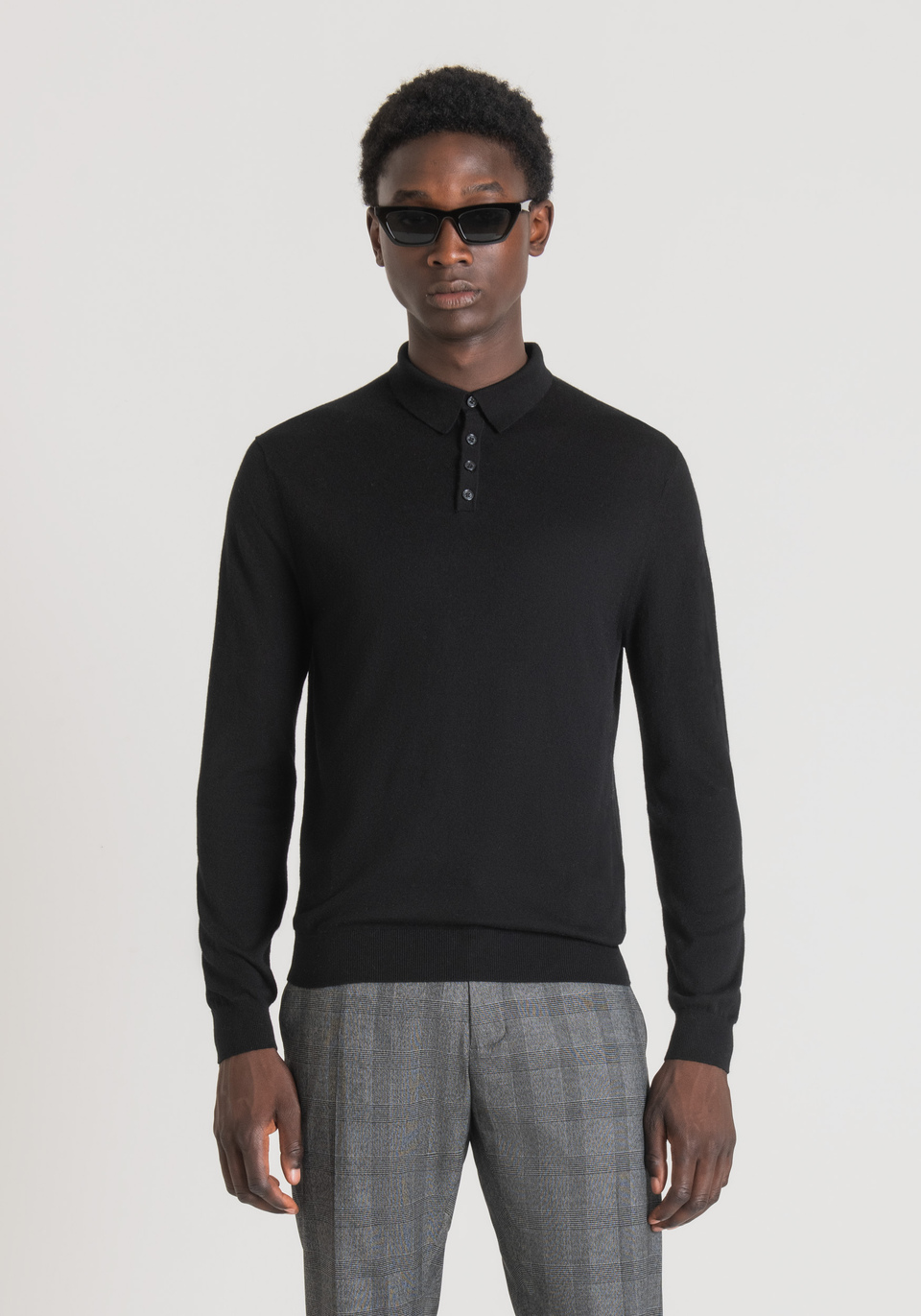 REGULAR FIT POLO SHIRT IN SOFT WOOL BLEND FABRIC - Antony Morato Online Shop