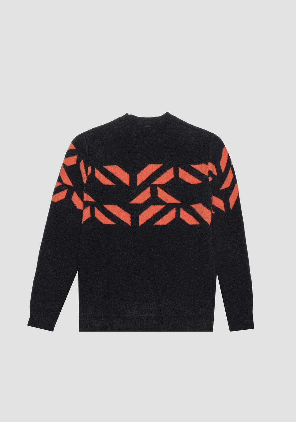 REGULAR FIT SWEATER IN MOHAIR BLEND YARN WITH JACQUARD PATTERN - Antony Morato Online Shop