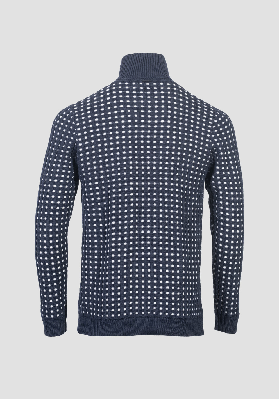 JERSEY SLIM FIT DE HILADO DE MEZCLA DE LANA A CUADROS BICOLOR - Antony Morato Online Shop