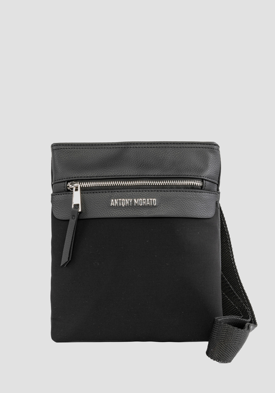 MESSENGER BAG IN POPLIN AND FAUX LEATHER | Antony Morato
