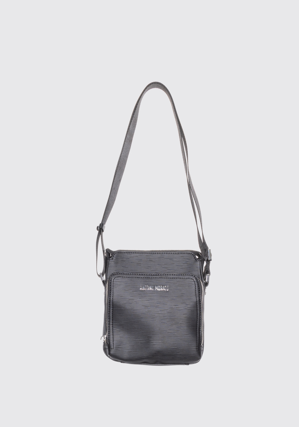 FAUX LEATHER MESSENGER BAG WITH BOARDED EFFECT - Antony Morato Online Shop