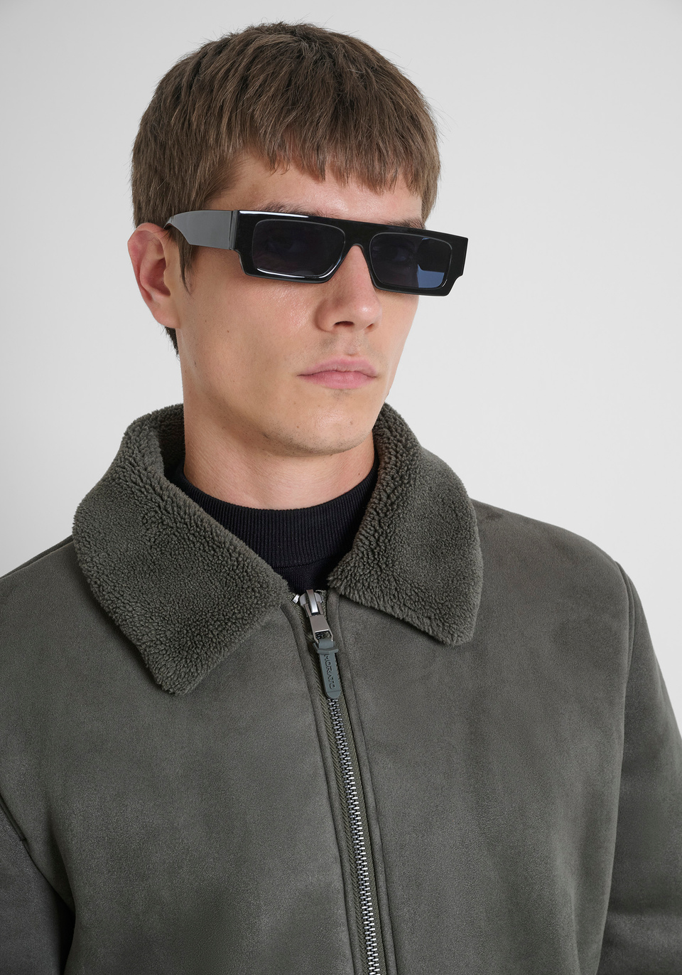 REGULAR FIT BOMBER JACKET WITH KNITTED INSERTS AND SUEDE EFFECT FABRIC - Antony Morato Online Shop