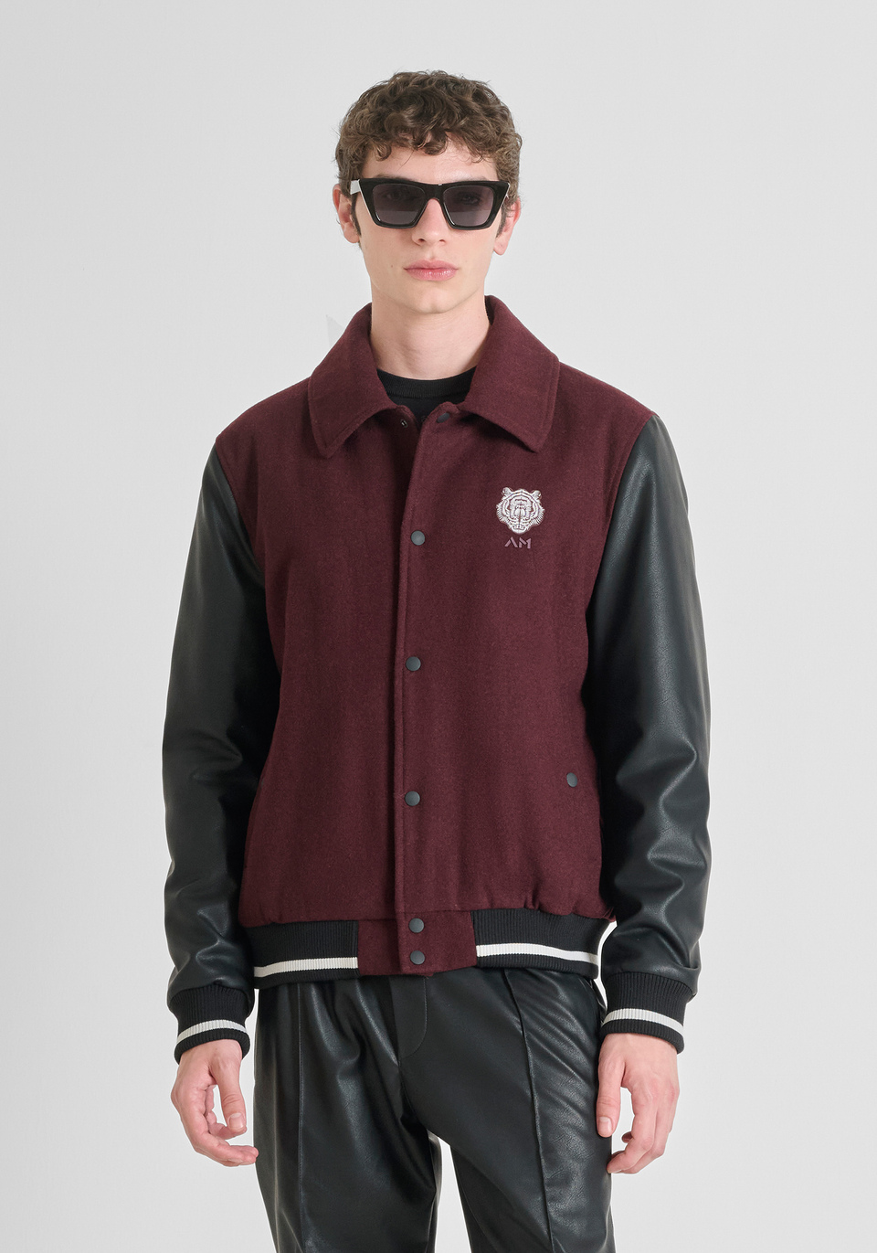 REGULAR FIT COLLEGE JACKET IN WOOL BLEND WITH DUPONT SORONA ECO-PADDING - Antony Morato Online Shop