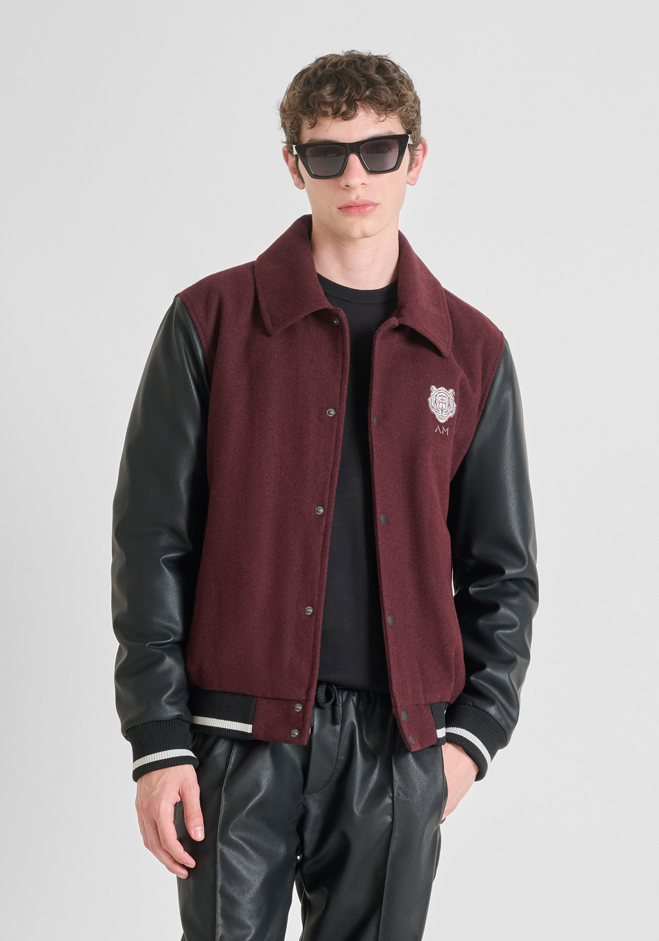 REGULAR FIT COLLEGE JACKET IN WOOL BLEND WITH DUPONT SORONA ECO-PADDING - Antony Morato Online Shop