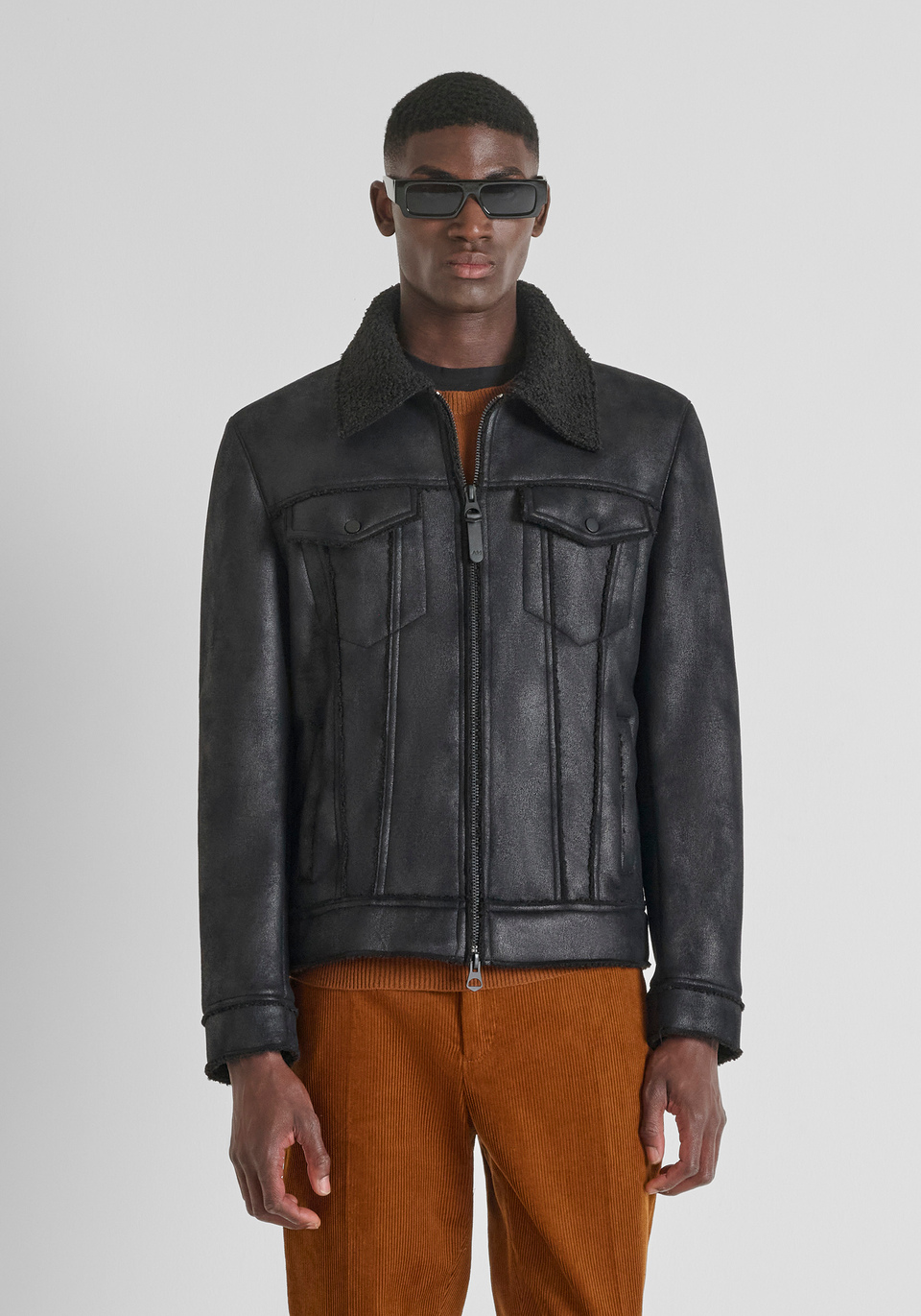 REGULAR FIT JACKET IN SOFT EFFECT FABRIC - Antony Morato Online Shop