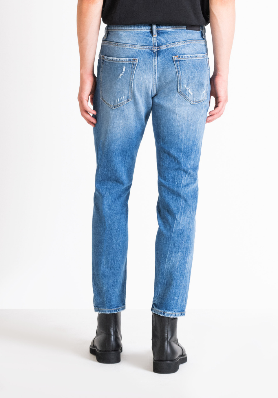 JEANS SLIM FIT "ARGON" ANKLE LENGTH IN DENIM CONFORTEVOLE - Antony Morato Online Shop