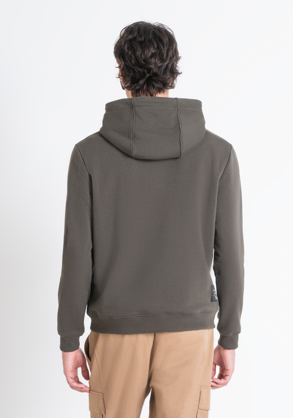 RELAXED FIT HOODIE IN SUSTAINABLE COTTON BLEND FABRIC WITH PRINT Antony Morato