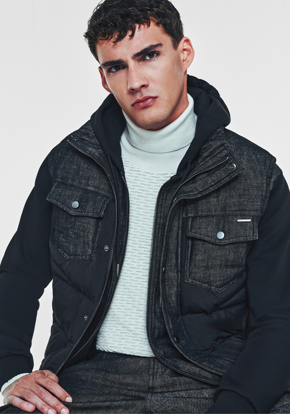 REGULAR FIT ZIP SWEATSHIRT IN COTTON BLEND - Antony Morato Online Shop