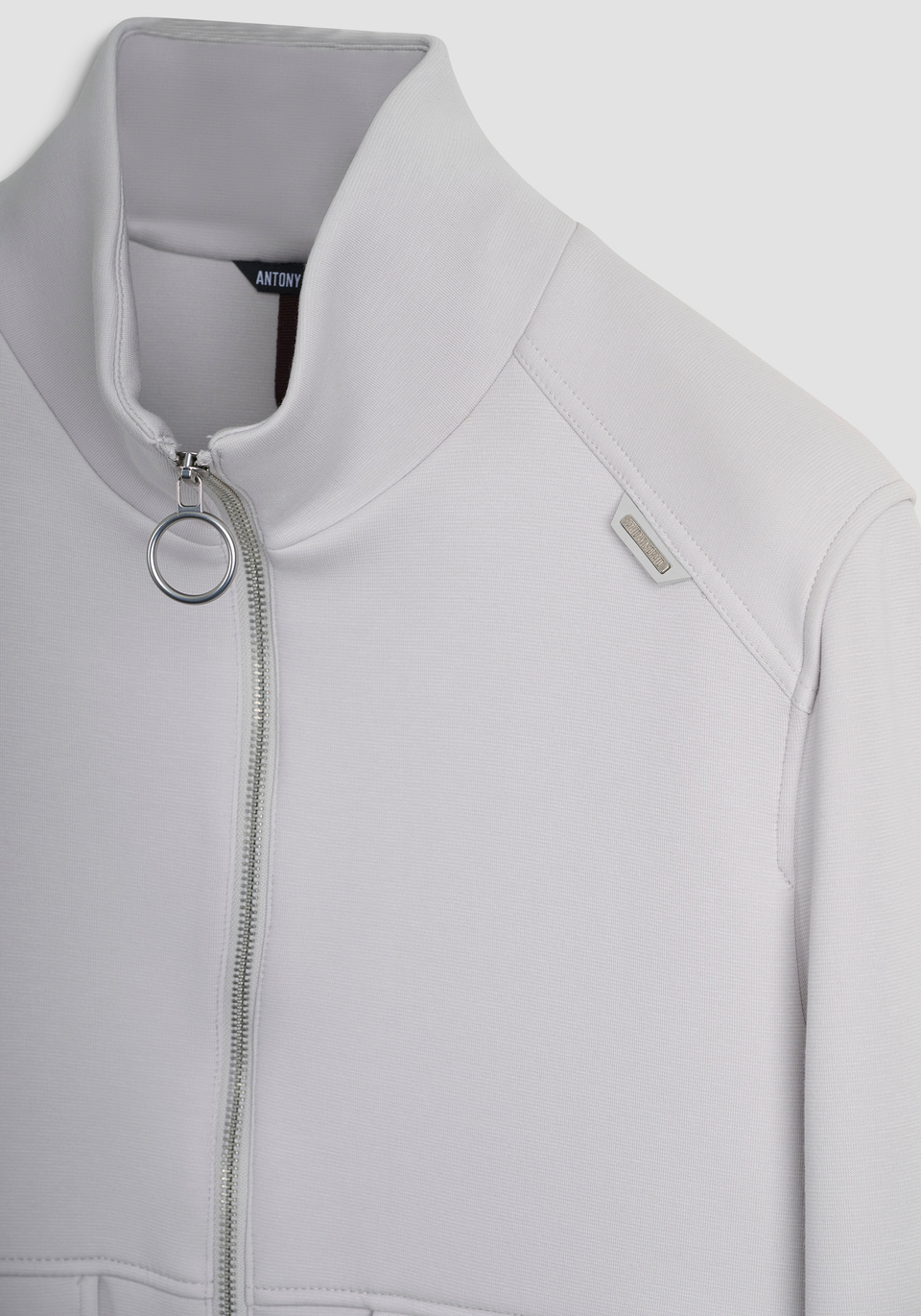 FELPA CON ZIP REGULAR FIT IN TESSUTO SCUBA ELASTICO - Antony Morato Online Shop