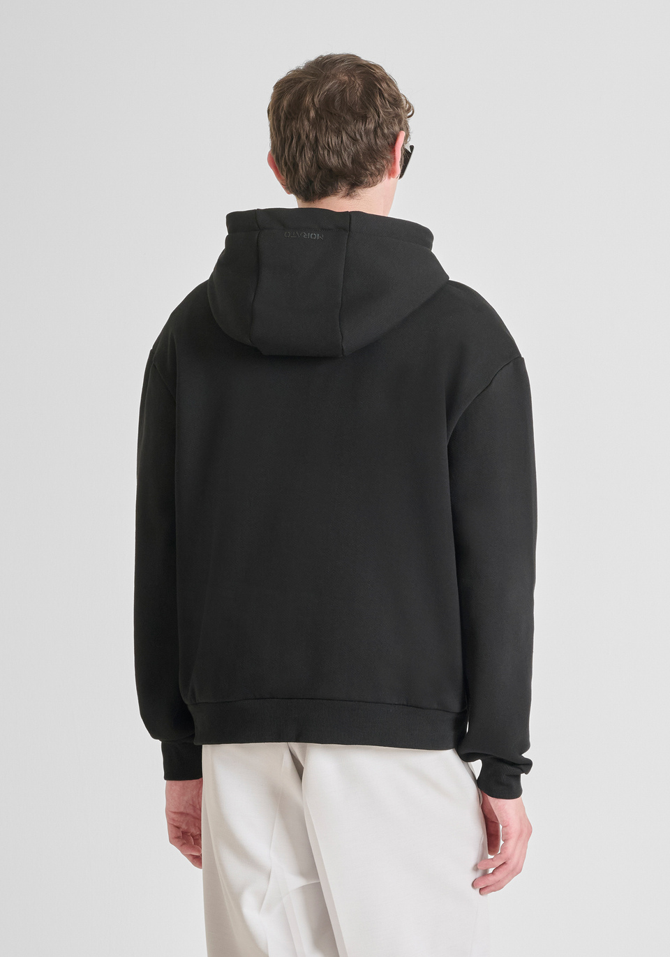 BOXY FIT HOODIE IN COTTON BLEND WITH SKULL PRINT - Antony Morato Online Shop