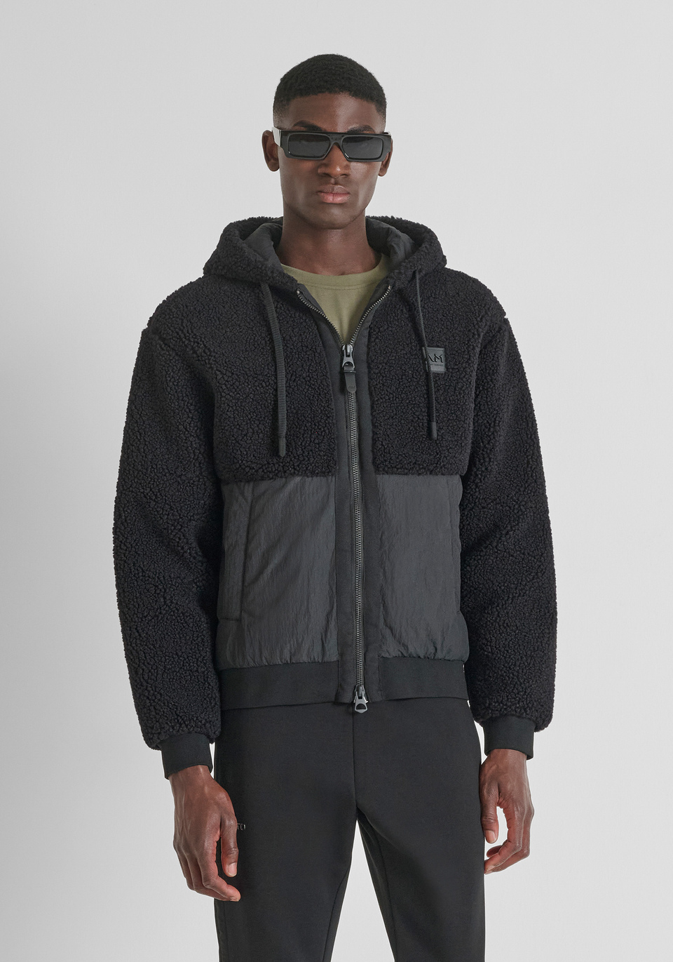 RELAXED FIT HOODED SWEATSHIRT IN SOFT TEDDY EFFECT FABRIC - Antony Morato Online Shop