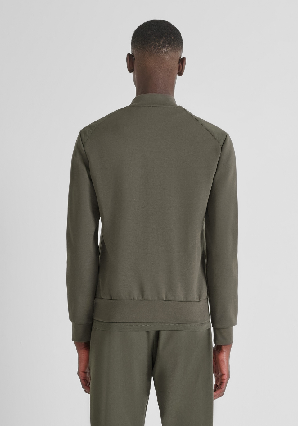 SUDADERA CON CREMALLERA SLIM FIT EN MEZCLA ALGODÓN CON BOLSILLOS - Antony Morato Online Shop