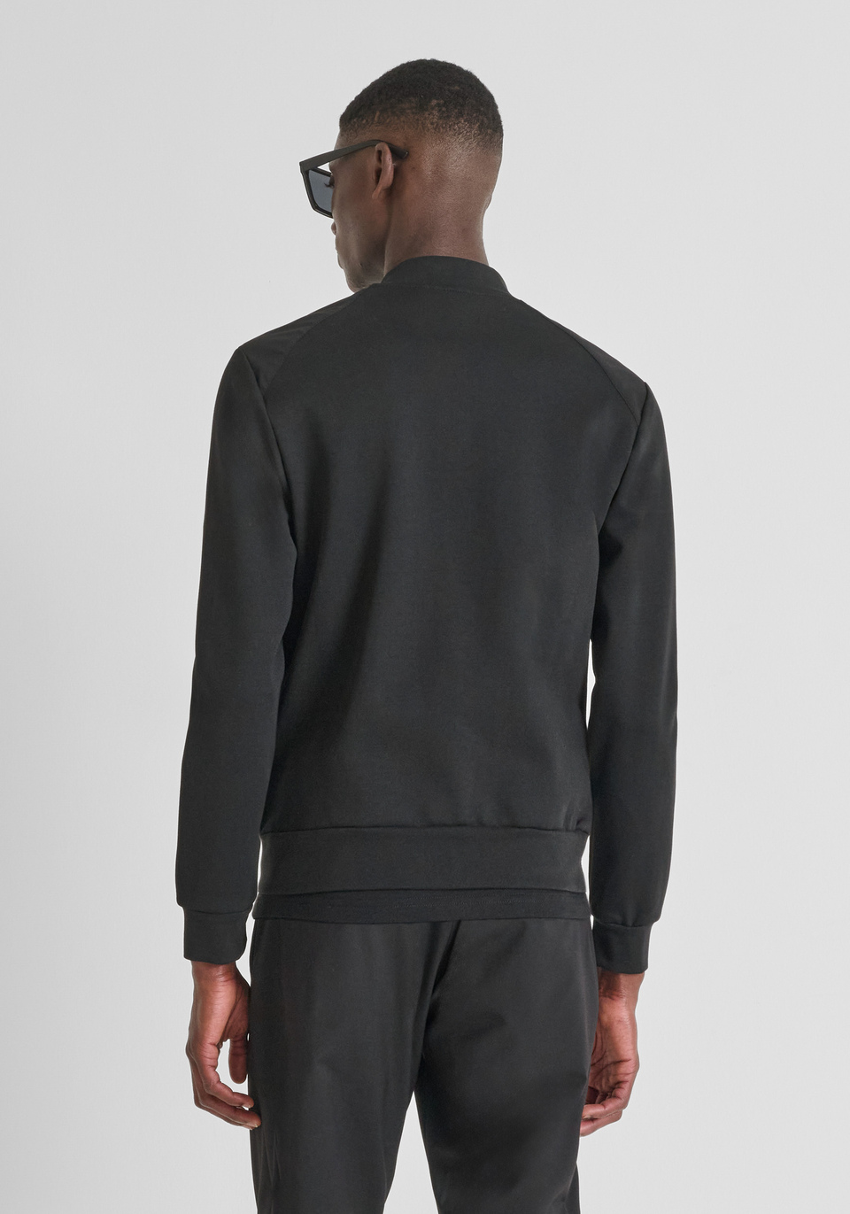 SUDADERA CON CREMALLERA SLIM FIT EN MEZCLA ALGODÓN CON BOLSILLOS - Antony Morato Online Shop