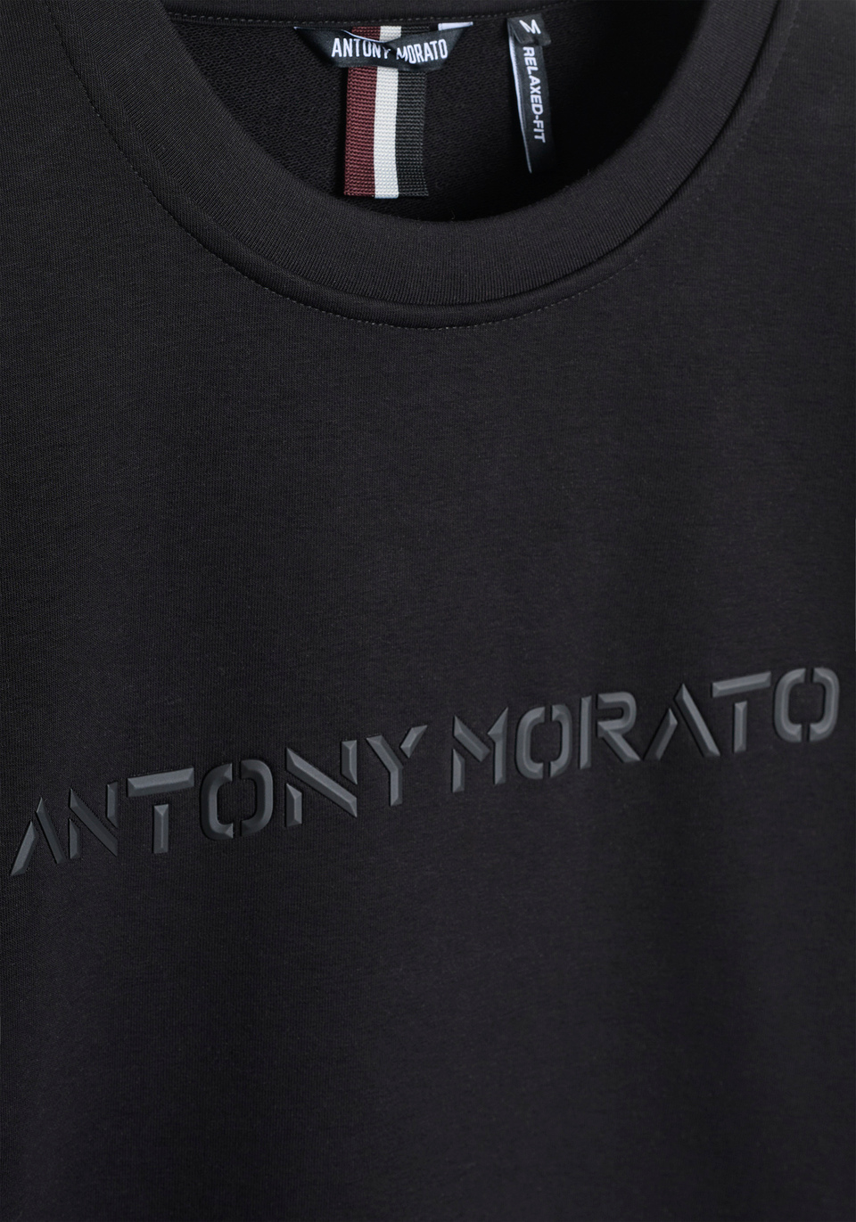 FELPA GIROCOLLO REGULAR FIT IN MISTO COTONE SOSTENIBILE CON STAMPA - Antony Morato Online Shop
