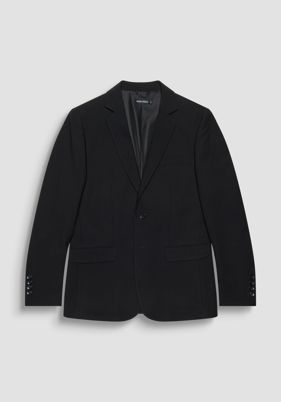 REGULAR FIT "CORA" JACKET IN BLACK VISCOSE AND WOOL BLEND FABRIC - Antony Morato Online Shop