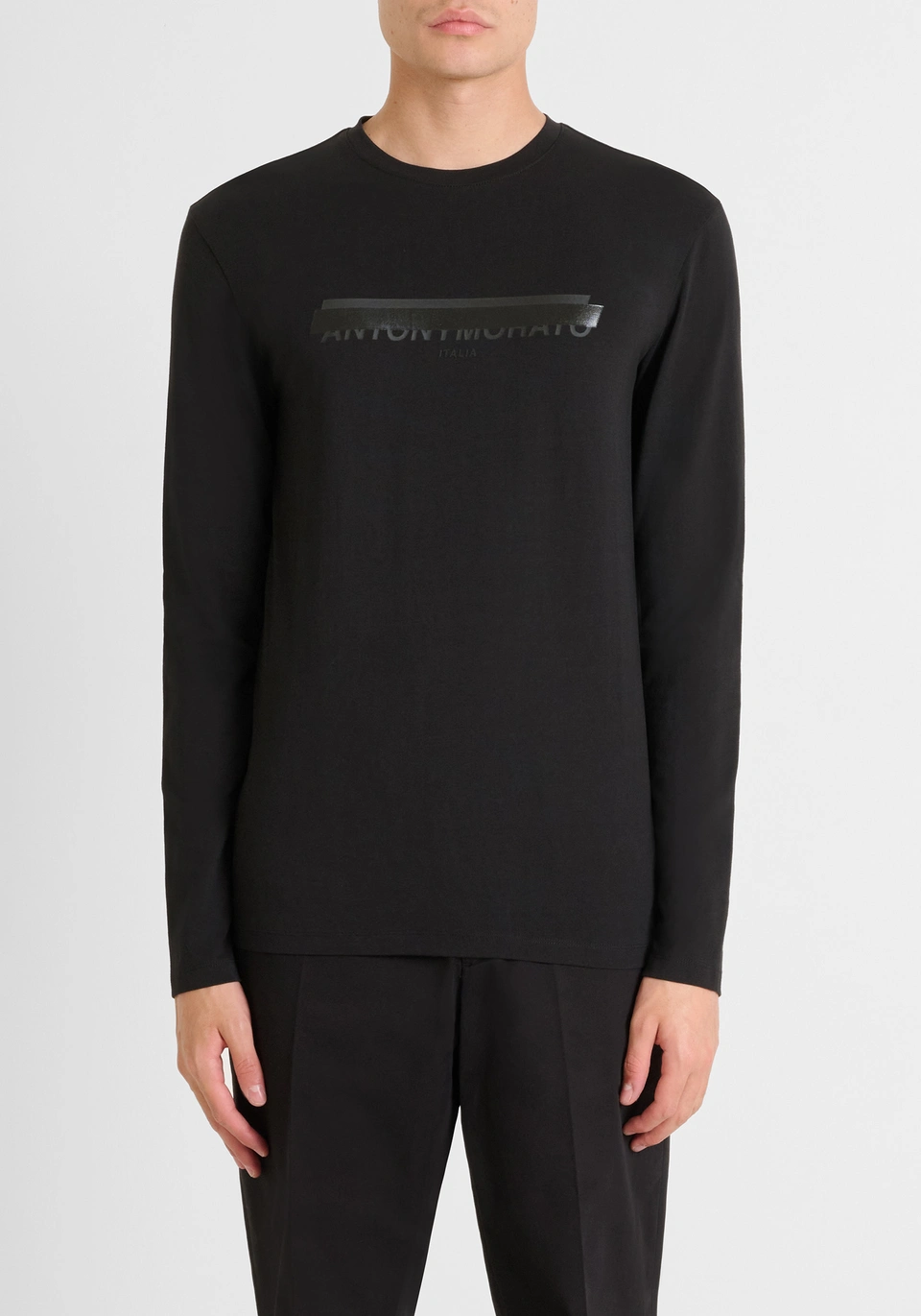 CAMISETA SUPER SLIM FIT DE ALGODÓN ELÁSTICO CON LOGOTIPO ESTAMPADO - Antony Morato Online Shop