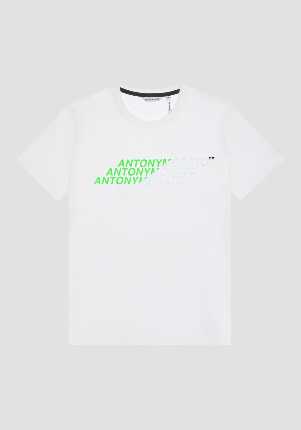 REGULAR FIT T SHIRT IN COTTON WITH RAISED AND RUBBER PRINTED LOGO Antony Morato