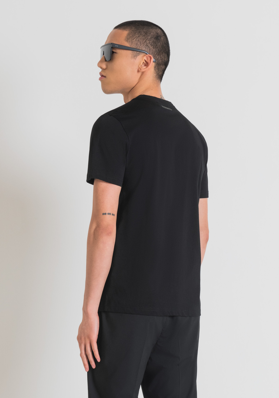 REGULAR FIT SOFT COTTON JERSEY T-SHIRT WITH FRONT PRINT - Antony Morato Online Shop