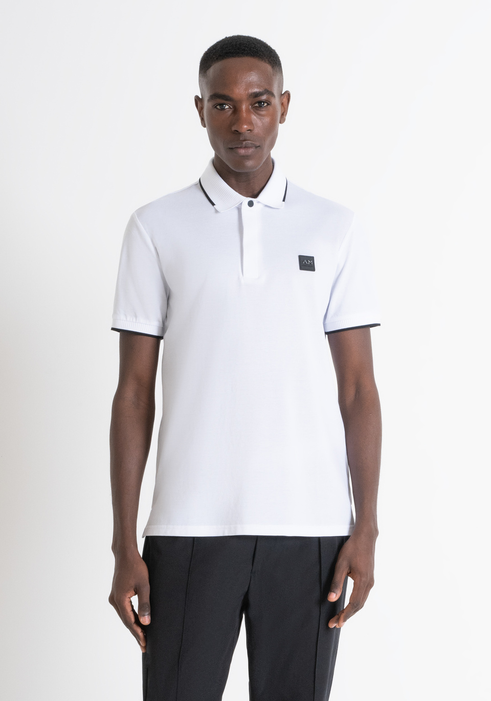 REGULAR FIT POLO T SHIRT IN COTTON PIQUE WITH LOGO Antony Morato