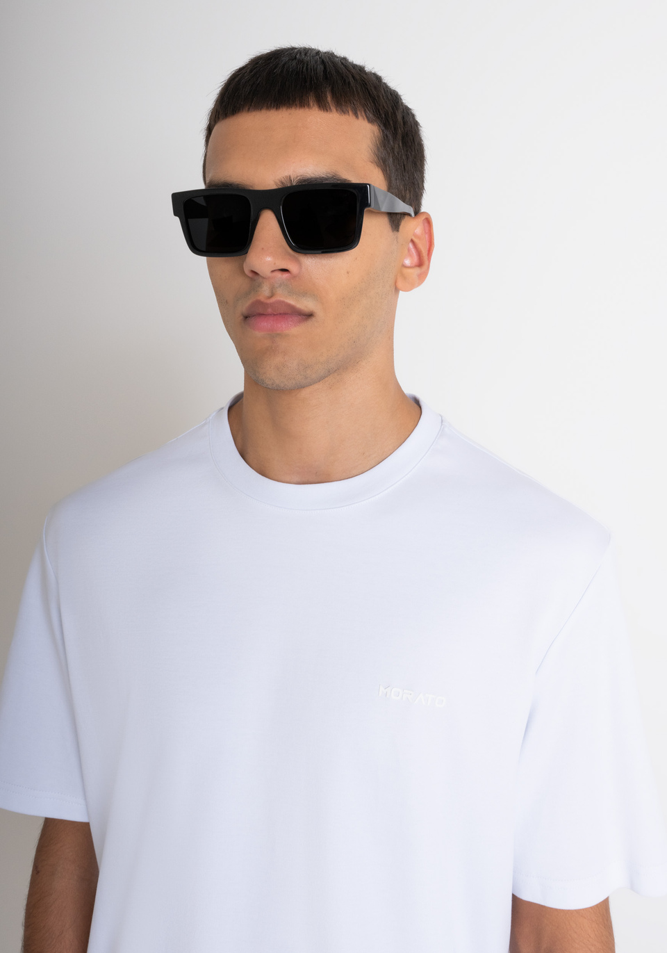 RELAXED FIT T-SHIRT IN SOFT WHITE COTTON - Antony Morato Online Shop