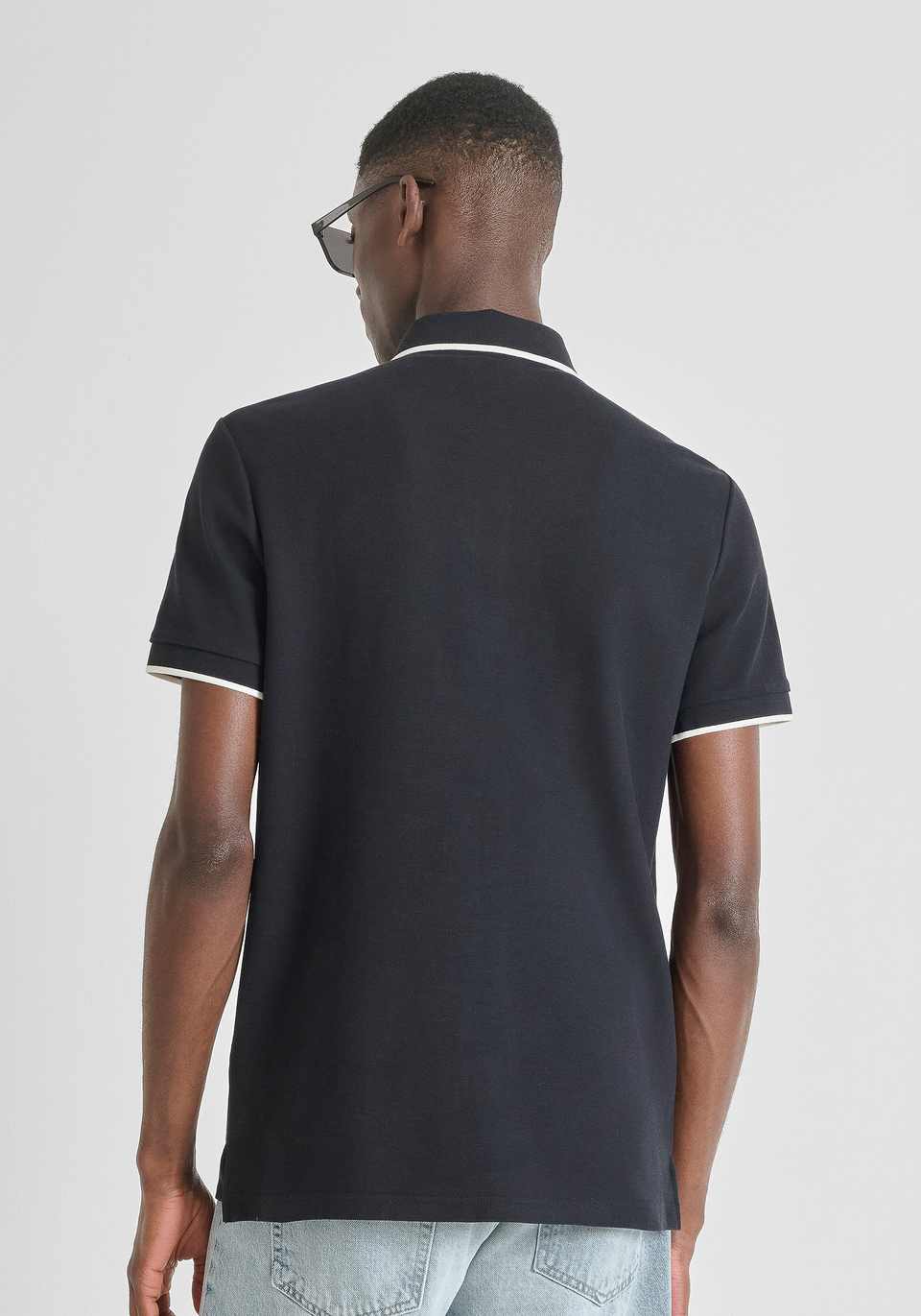 REGULAR FIT COTTON PIQUÉ POLO SHIRT WITH LOGO PRINT | Antony Morato