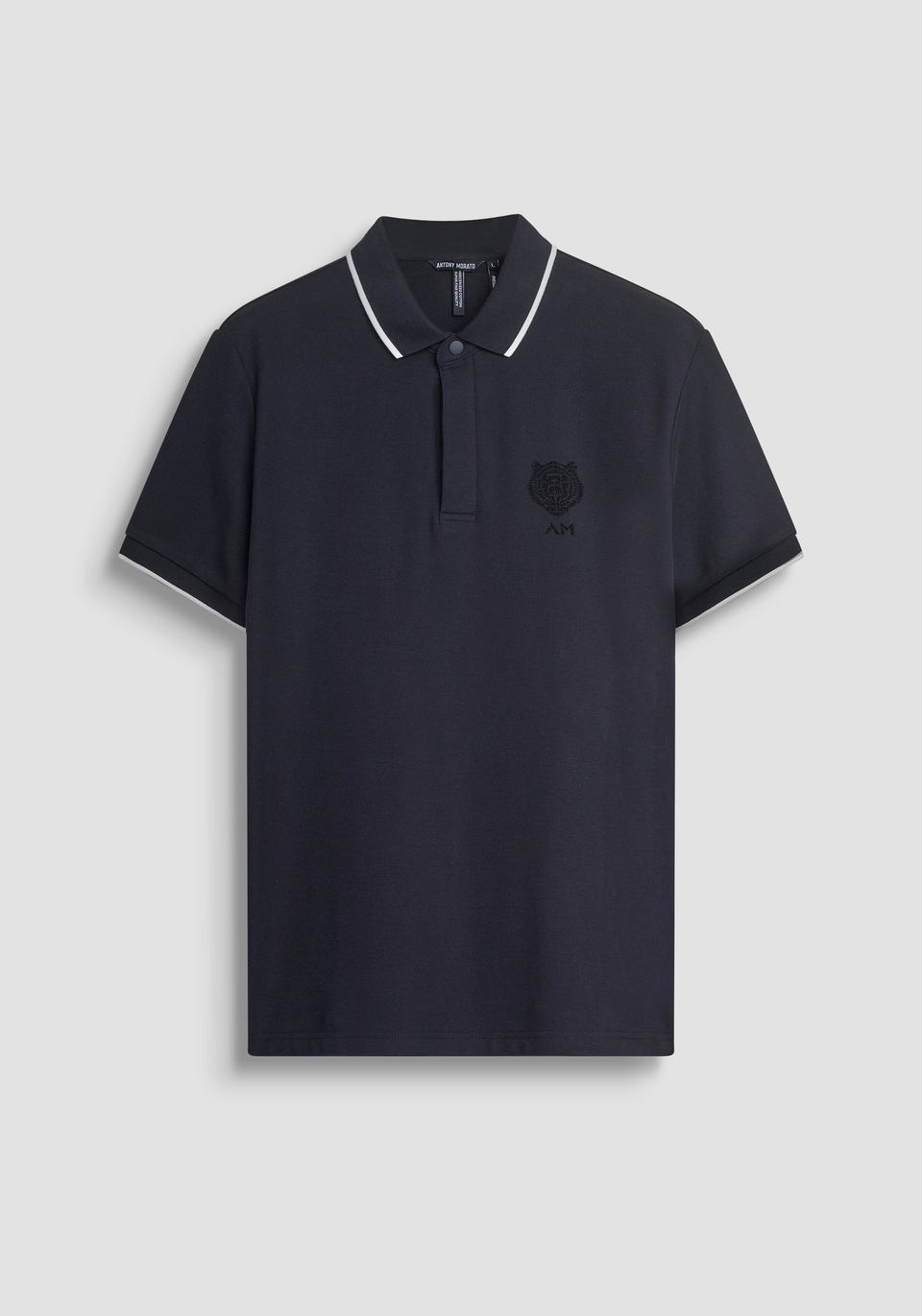 REGULAR FIT COTTON PIQUÉ POLO SHIRT WITH LOGO PRINT | Antony Morato