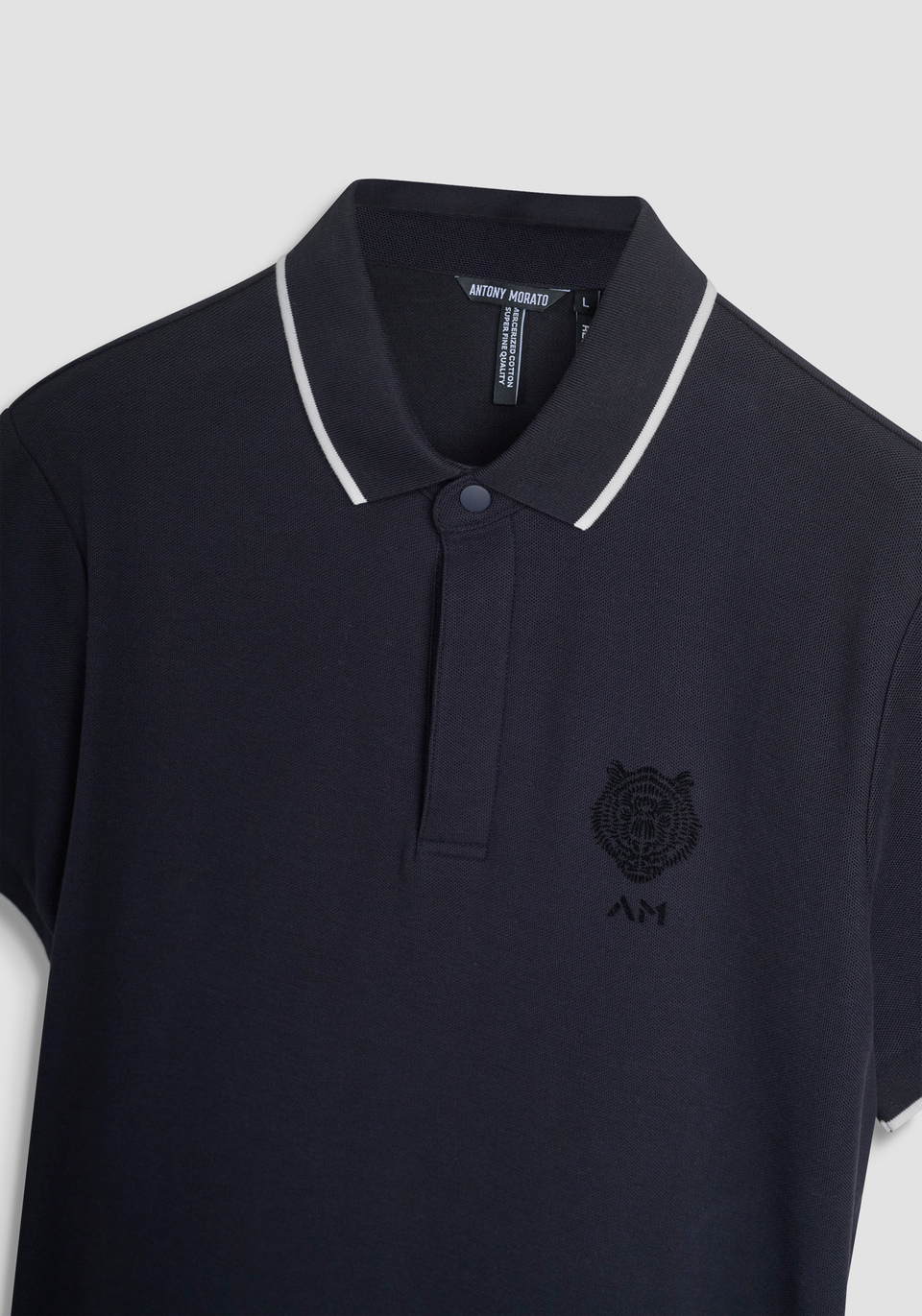 REGULAR FIT COTTON PIQUÉ POLO SHIRT WITH LOGO PRINT | Antony Morato