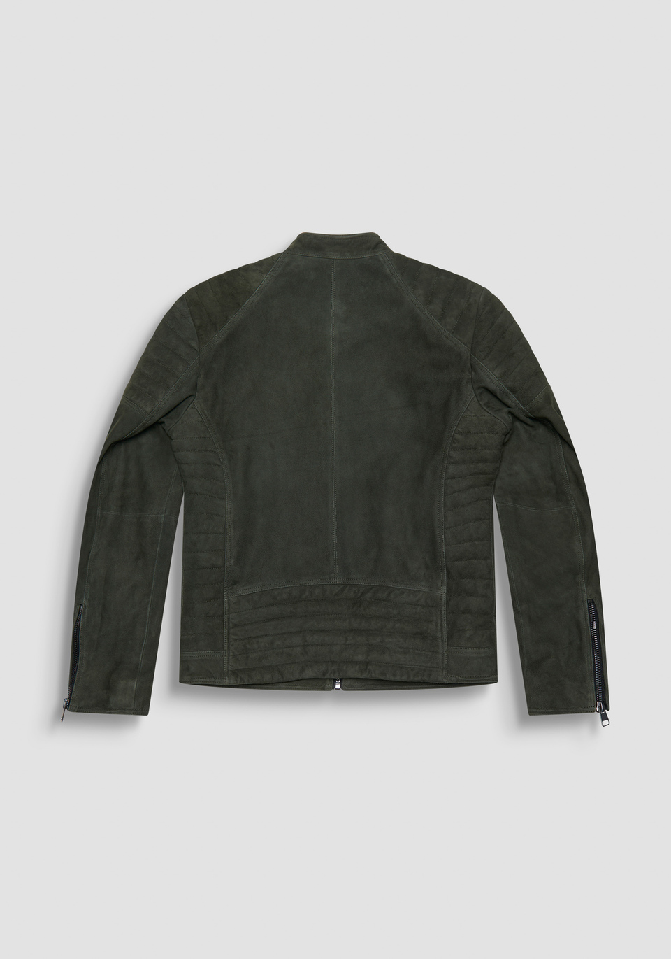 SLIM FIT BIKER JACKET IN SUEDE EFFECT GENUINE LEATHER Antony Morato