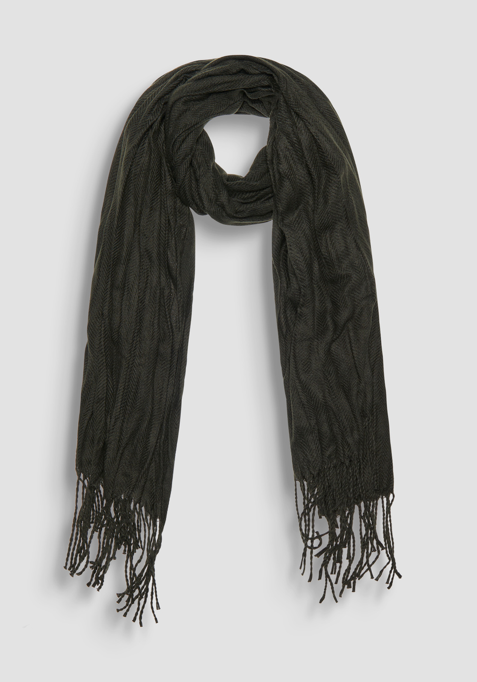 GREEN SCARF WITH JACQUARD PRINT - Antony Morato Online Shop
