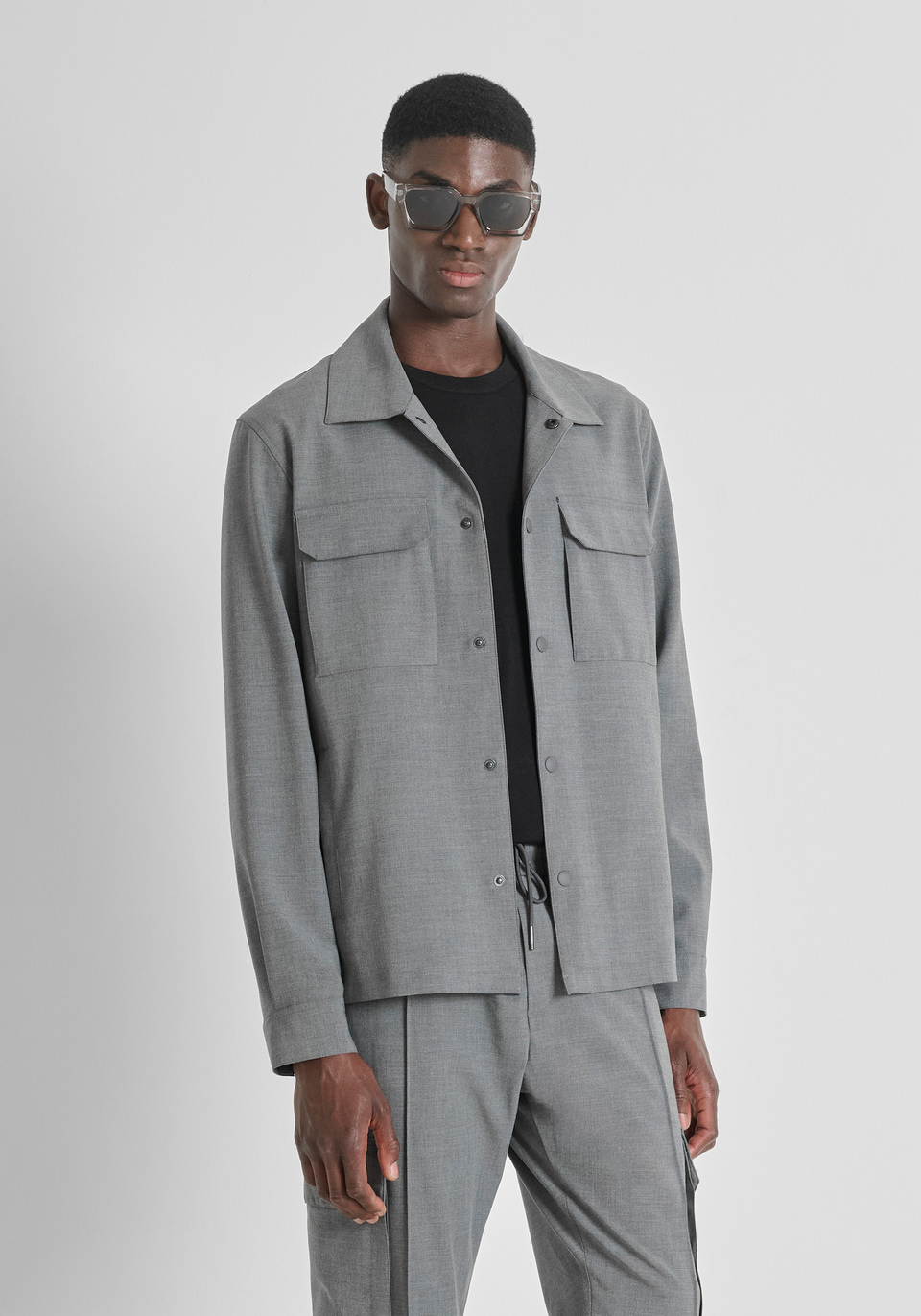 REGULAR FIT SHIRT IN STRETCH VISCOSE BLEND - Antony Morato Online Shop