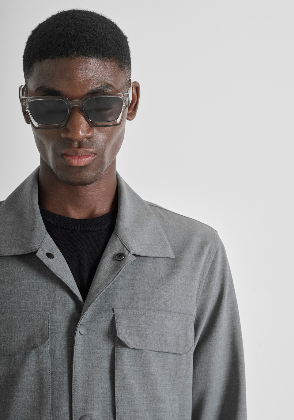 REGULAR FIT SHIRT IN STRETCH VISCOSE BLEND - Antony Morato Online Shop