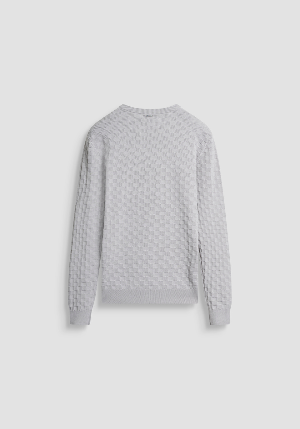 SUÉTER DE CUELLO REDONDO REGULAR FIT EN ALGODÓN CON MOTIVO JAQUARD - Antony Morato Online Shop