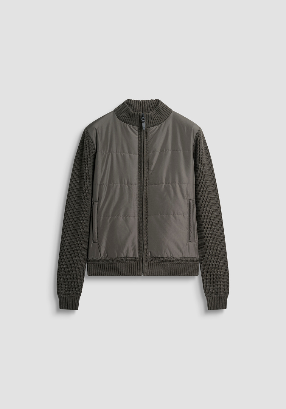 REGULAR FIT SOFT COTTON SWEATER WITH TECHNICAL FABRIC INSERTS - Antony Morato Online Shop