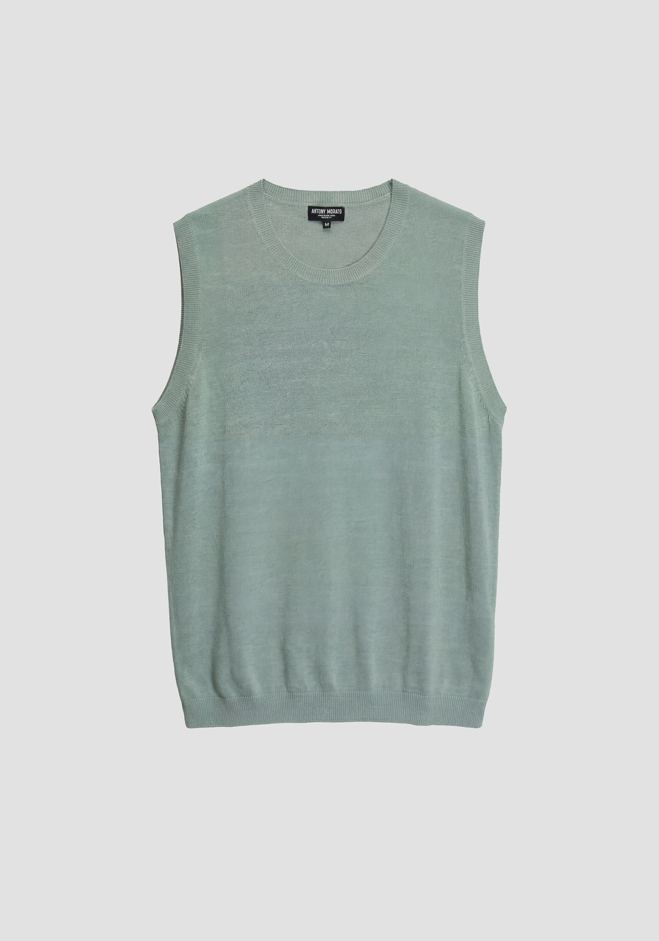 RELAXED-FIT SLEEVELESS JUMPER IN A SOFT LINEN BLEND | Antony Morato