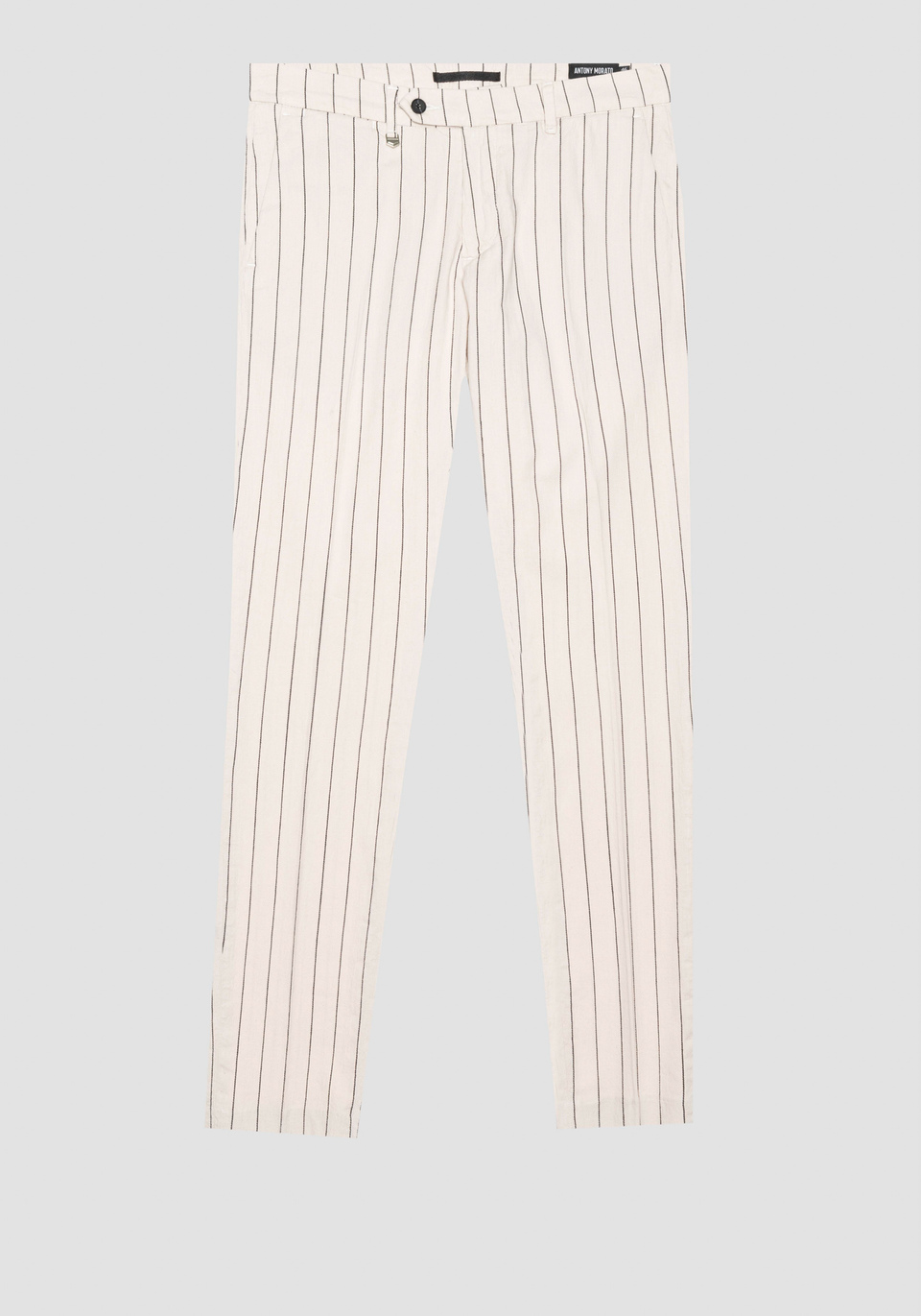 "BRYAN" SKINNY FIT TROUSERS IN STRIPED COMFORT COTTON - Antony Morato Online Shop