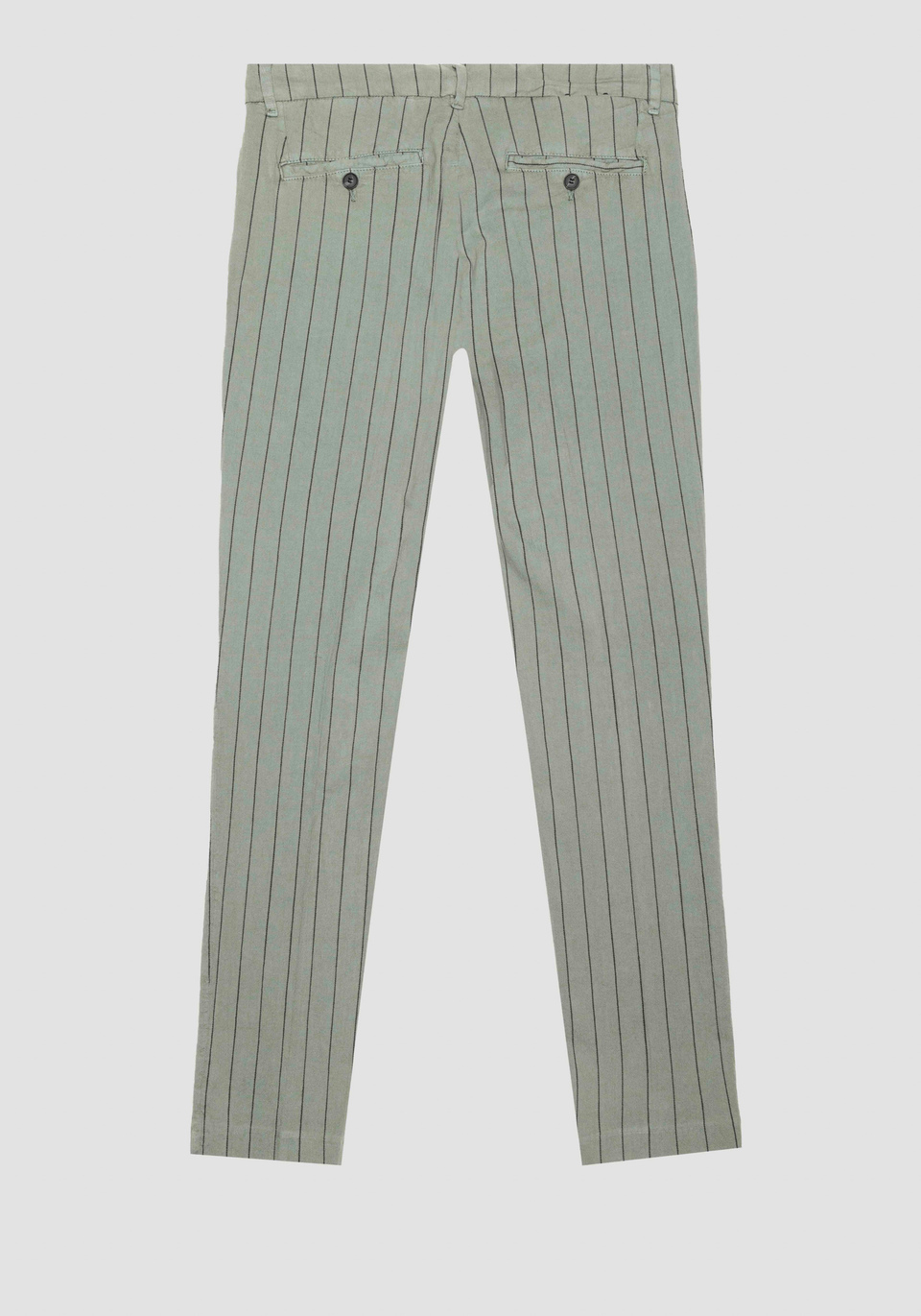 "BRYAN" SKINNY FIT TROUSERS IN STRIPED COMFORT COTTON - Antony Morato Online Shop