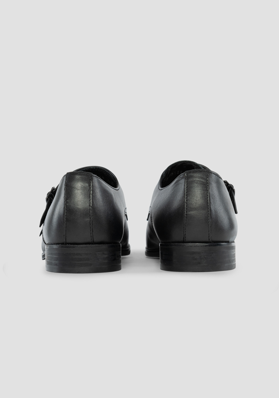 "JASON" MONK-STRAP SHOES IN LEATHER WITH DOUBLE BUCKLE - Antony Morato Online Shop