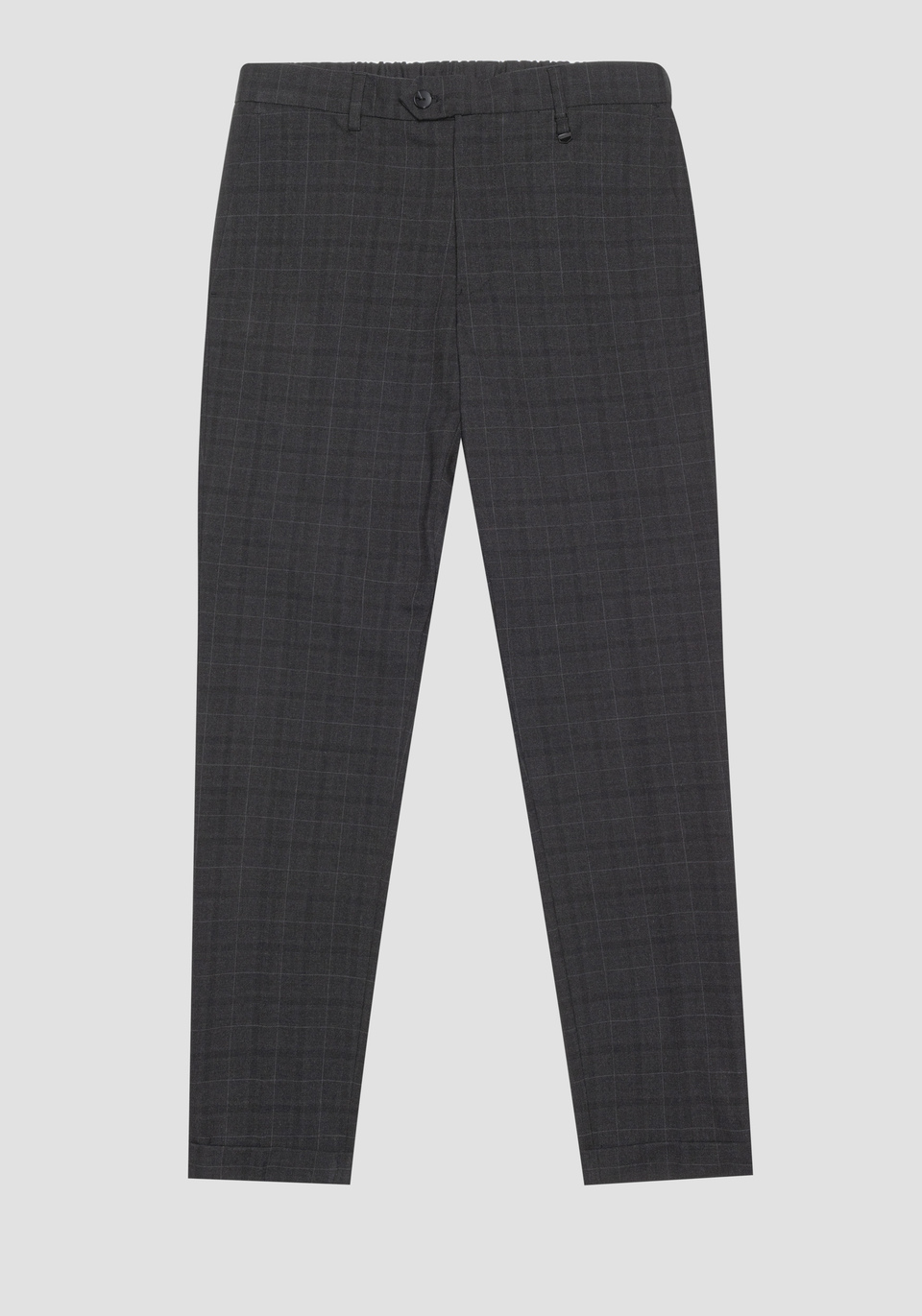 "RAD" SLIM FIT ANKLE-LENGTH TROUSERS WITH CHECK PATTERN - Antony Morato Online Shop
