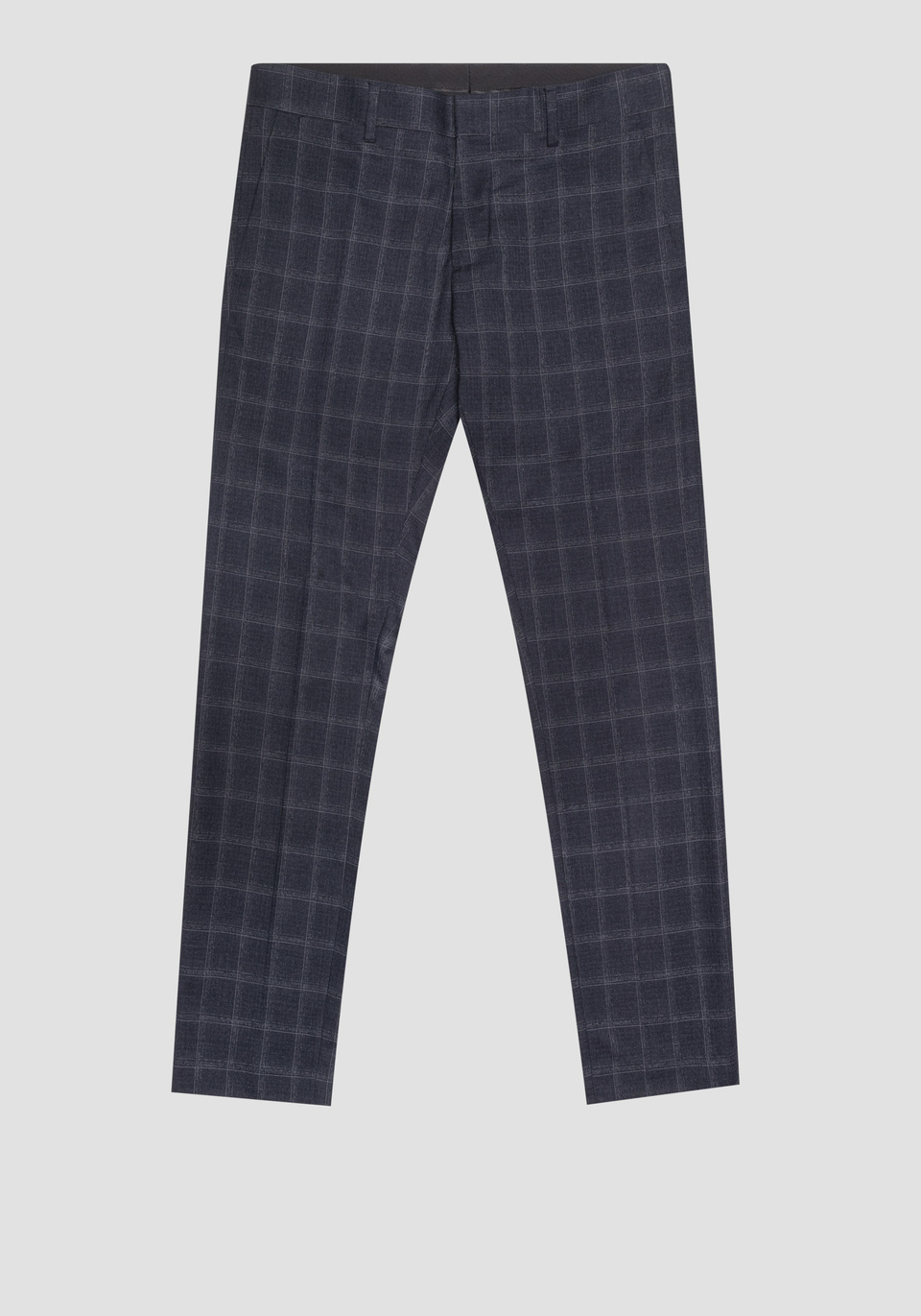 "BONNIE" SLIM FIT TROUSERS IN STRETCH VISCOSE BLEND FABRIC WITH CHECK PATTERN - Antony Morato Online Shop