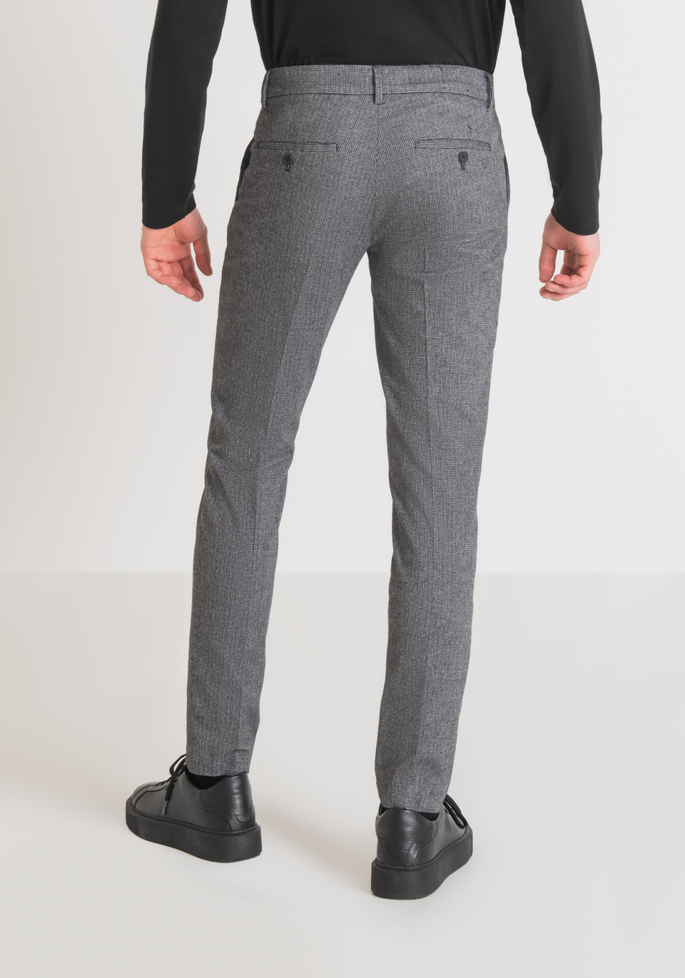 "BRYAN" SKINNY FIT TROUSERS IN ELASTICATED REINFORCED COTTON BLEND - Antony Morato Online Shop