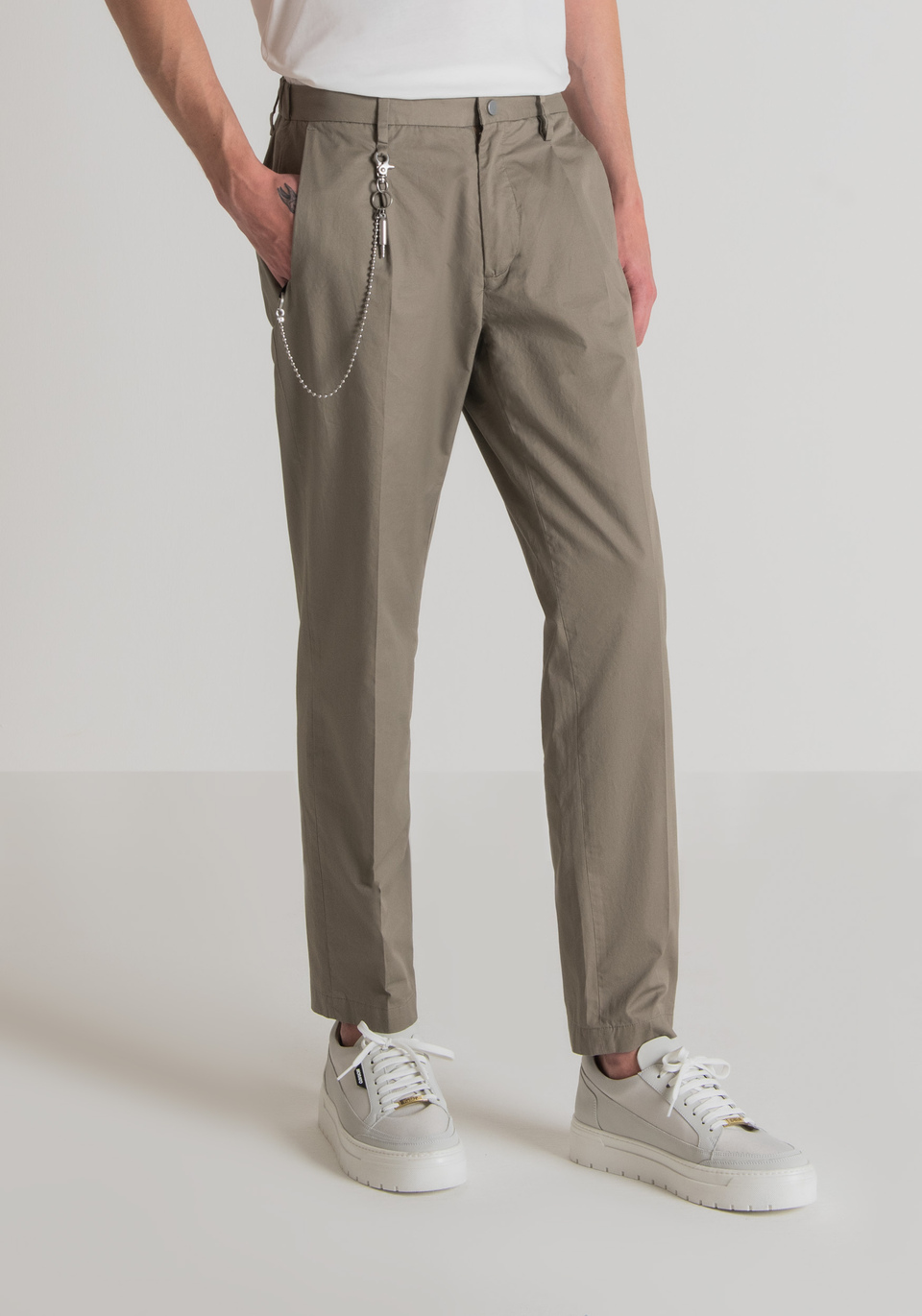Shop WES Formals Charcoal Carrot-Fit Trousers Online – Westside