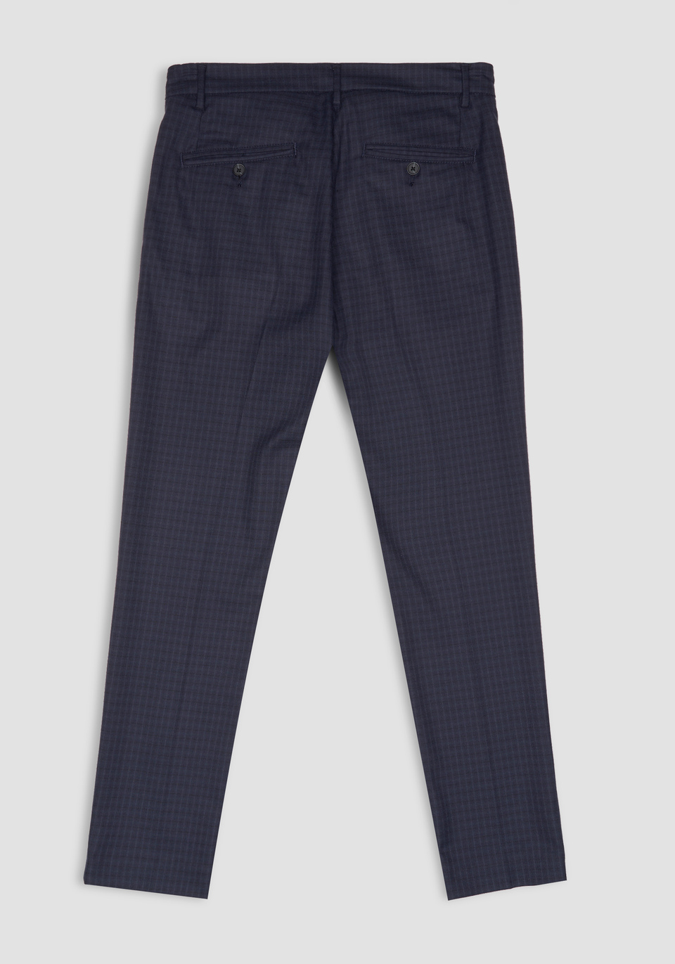 CARROT-FIT “QUENTIN” TROUSERS WITH A MICRO CHECK PATTERN - Antony Morato Online Shop