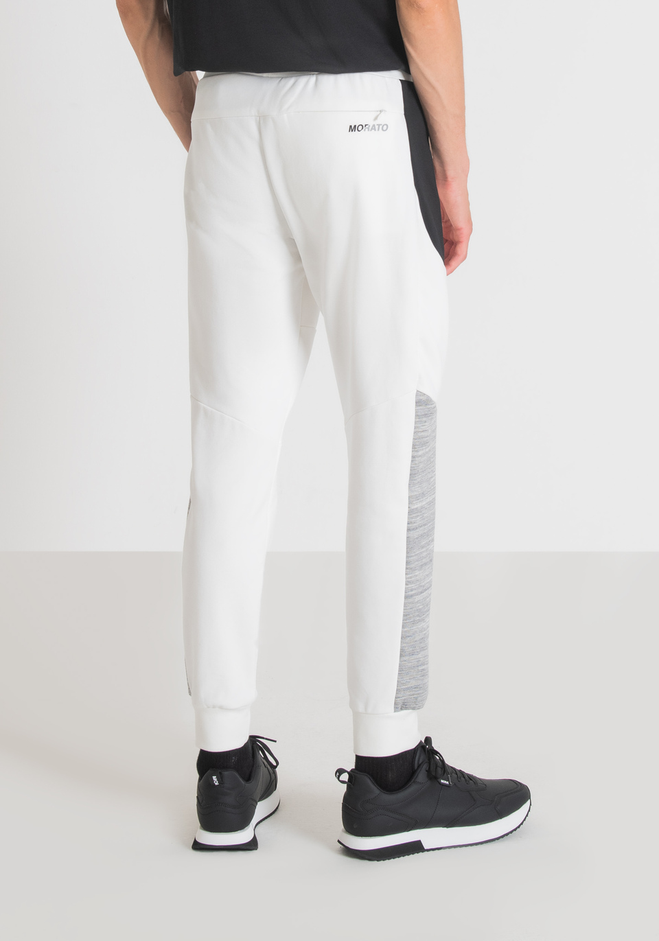 REGULAR FIT SWEATPANTS IN STRETCH COTTON BLEND WITH CONTRASTING SIDE BANDS - Antony Morato Online Shop