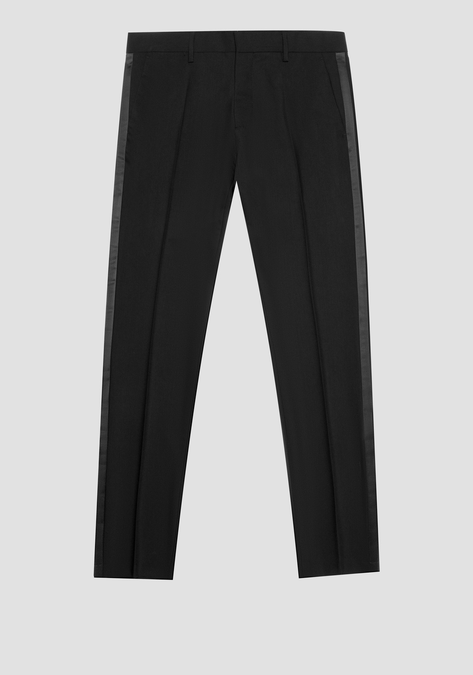 "NINA" SLIM FIT TROUSERS IN STRETCH VISCOSE BLEND WITH SATIN DETAILS - Antony Morato Online Shop
