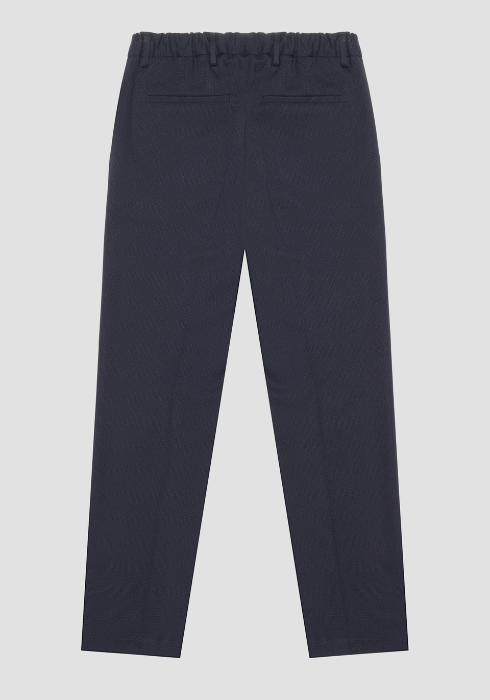 "PHIL" REGULAR STRAIGHT FIT TROUSERS IN ELASTIC VISCOSE BLEND DOBBY FABRIC - Antony Morato Online Shop