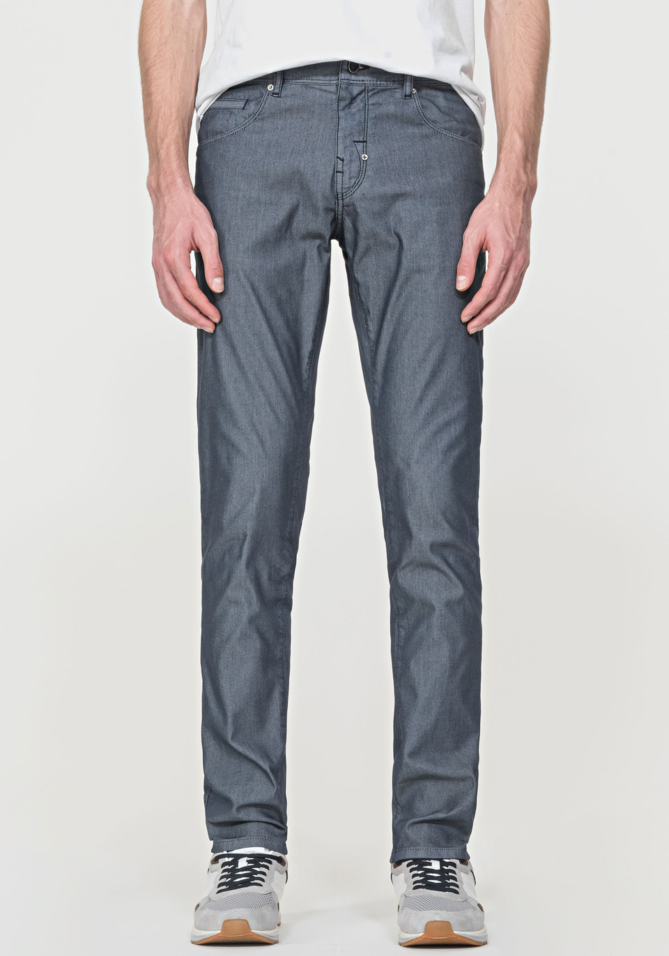 “BARRET” SKINNY-FIT TROUSERS IN STRETCH COTTON BLEND - Antony Morato Online Shop